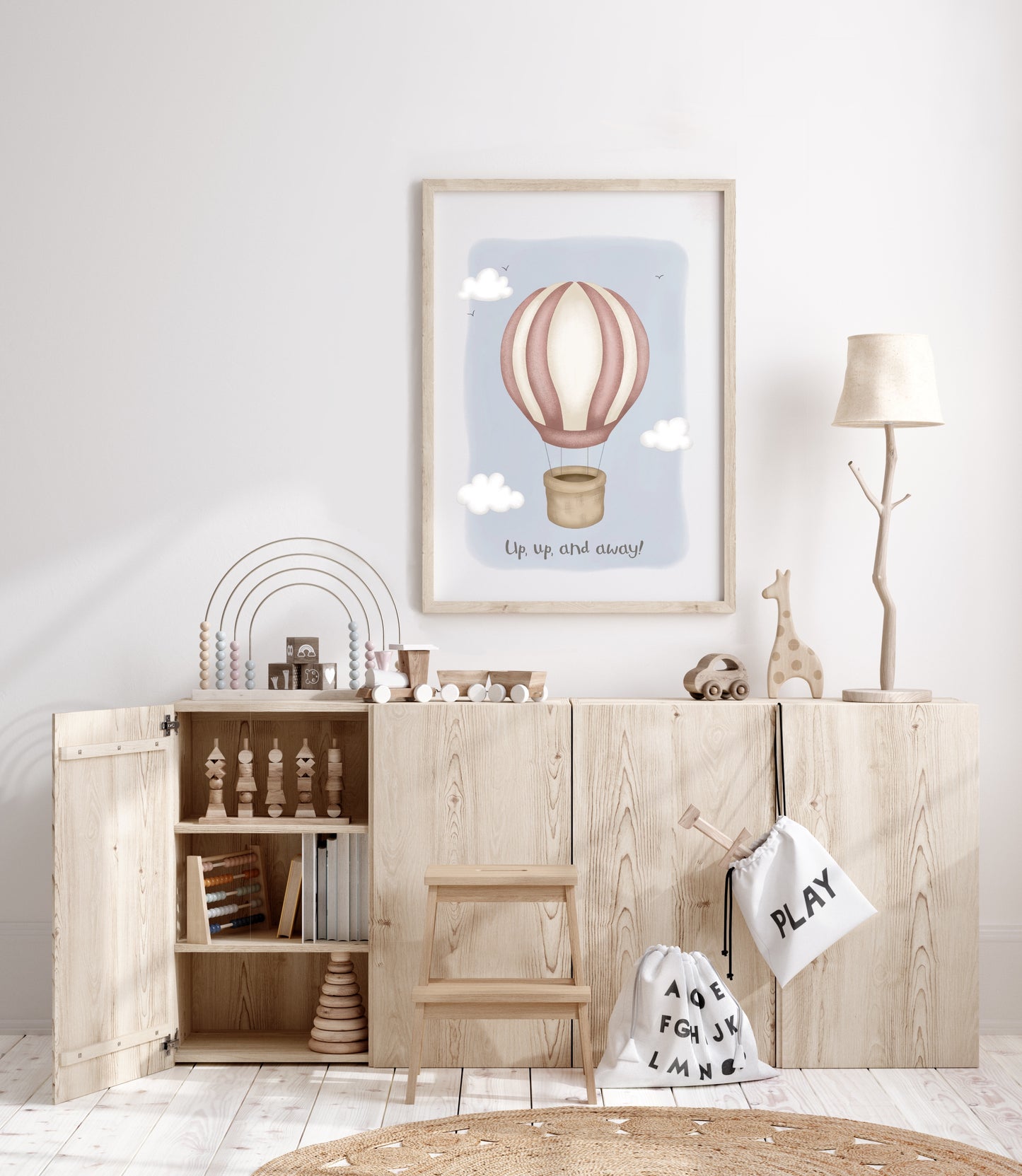 Up, Up and Away! - Hot Air Balloon Print