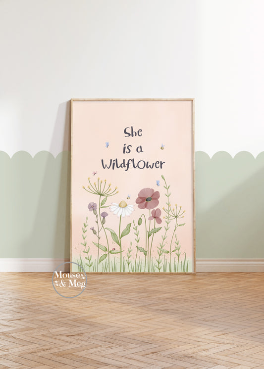She is a Wildflower - Girl’s Wildflower Print
